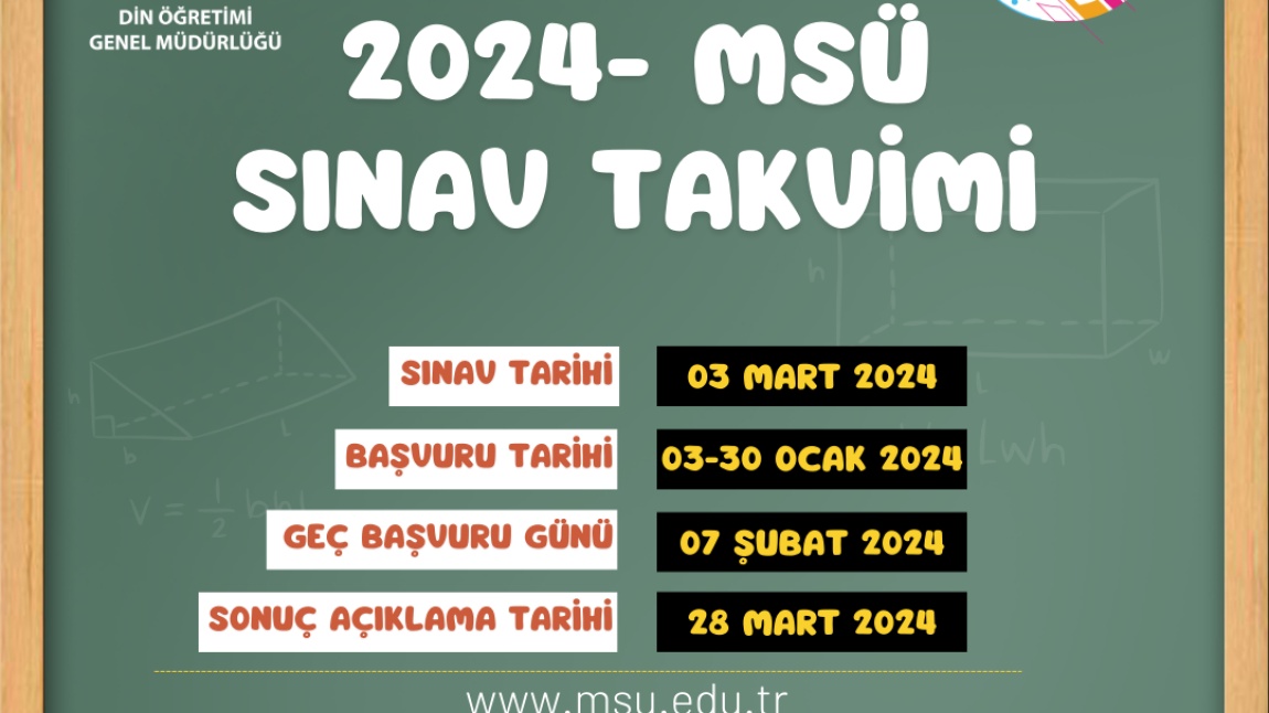 2024 MSÜ (MİLLİ SAVUNMA ÜNİVERSİTESİ)  VE  YKS SINAV TARİHİ